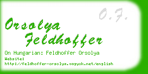 orsolya feldhoffer business card